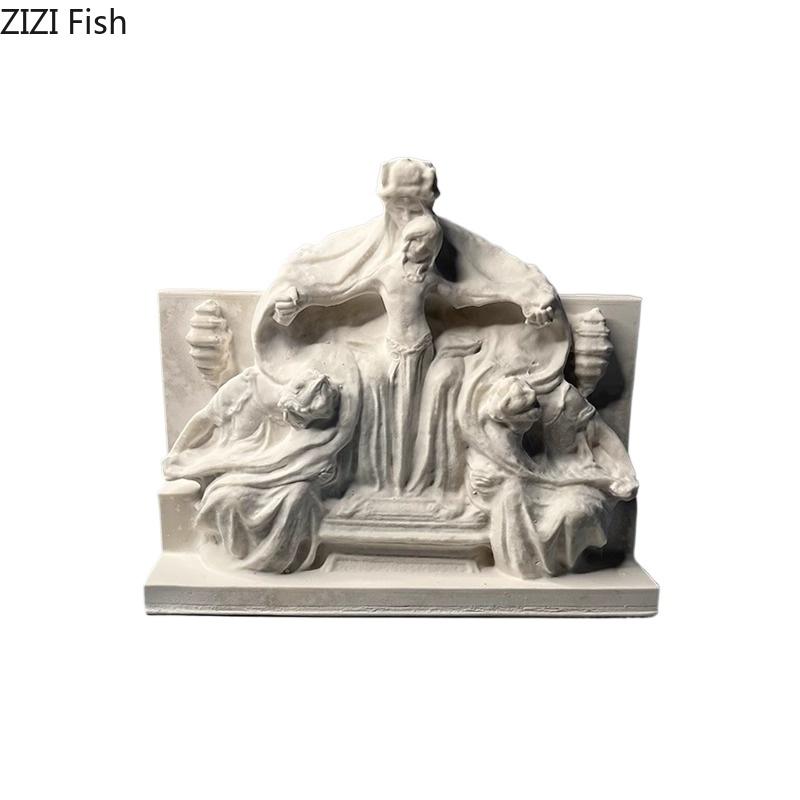 Love and Faith Figures Plaster Statue Desk Decoration Ornaments Creative Artwork Characters Sculpture Room Aesthetic Decor