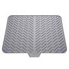 Silicone Dish Drying Mat Non-slipping Heat-Resistant Kitchen Hygienic Drying Pad Foldable Dish Rack Mat with Built-in Drain Lip