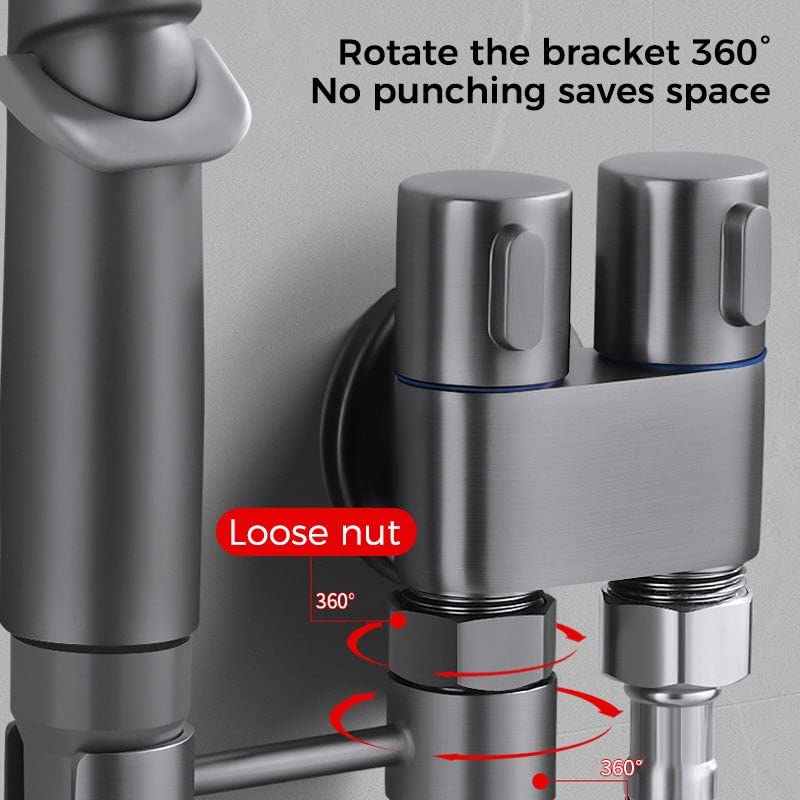 Full Brass Toilet Companion Gynecleaner Set Domestic Bathroom Spray Gun One In Two Out