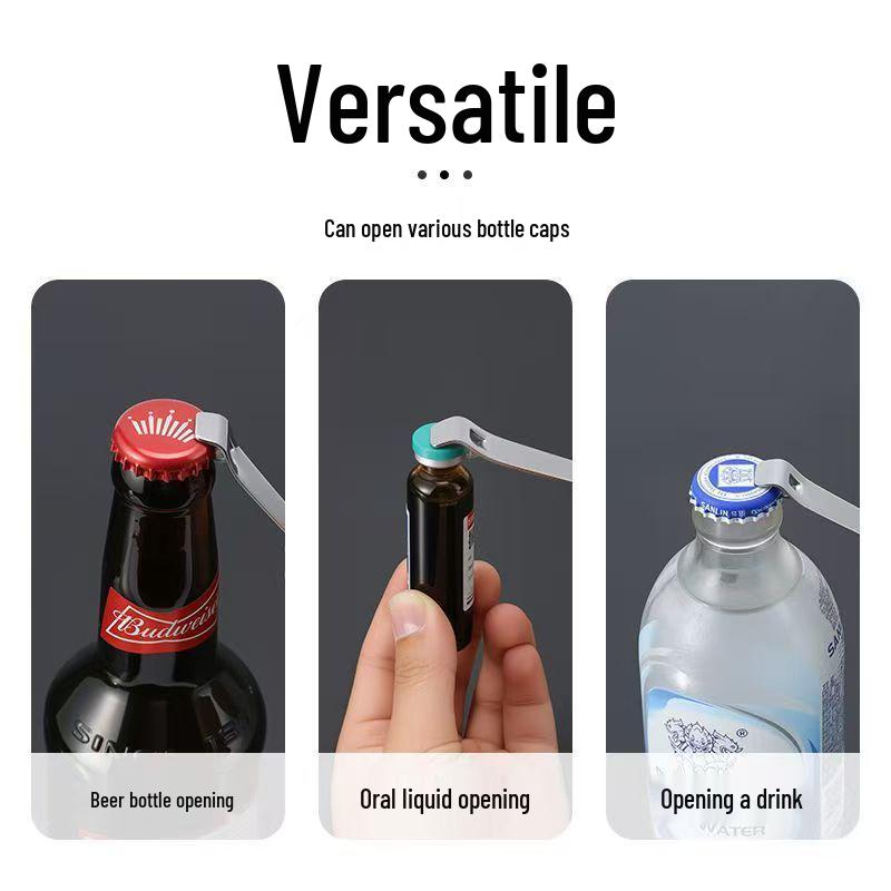 Tragbarer Multifunktionaler Aluminium Kapselöffner für Flaschen mit oraler Medizin und Getränkekapseln