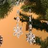 10/30Pcs Snowflake Christmas Ornaments Prism Ice Crystals For Christmas Tree Hanging Clear Acrylic Snowflake Decor