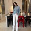 New Asymmetric Blazer Jacket Long Sleeve Women's Top for Figure-Flattering Fit