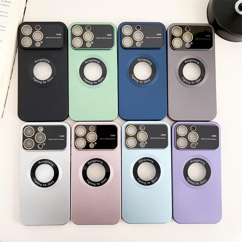 Luksusowa malowana sprayem duża folia okienna etykieta przecieku magnetyczne etui na telefon z przyssawką odpowiednie dla iPhone 14 13 12 11 Pro Max osłona zabezpieczająca przed upadkiem