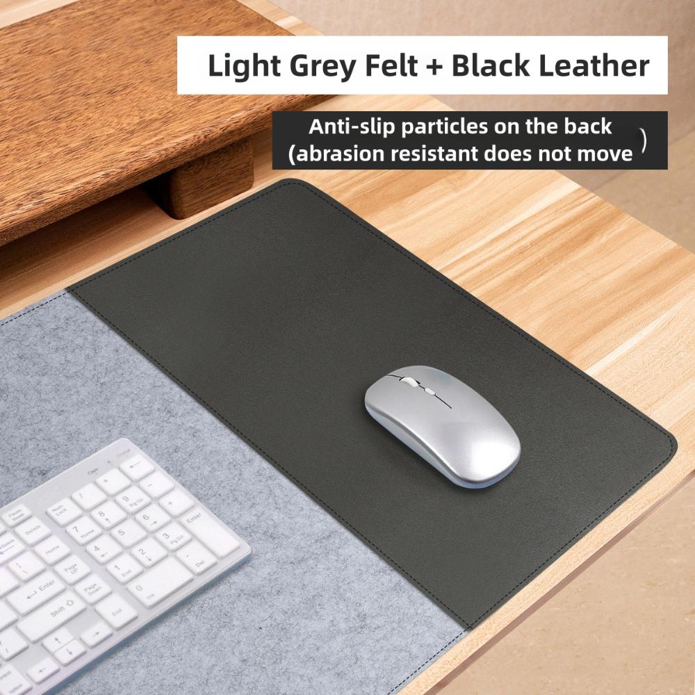 

Felt Leather Mouse Pad Waterproof Computer Laptop Mousepad Easy to Clean Writing Pad Home Office 80x40cm
