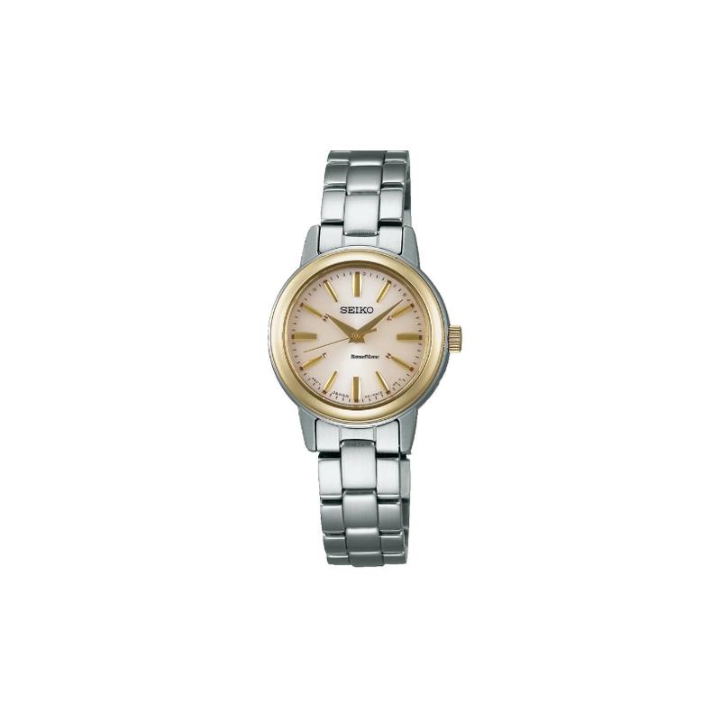

SEIKO 100 meters waterproof solar Quartz Steel Strap 26.5mm women s watch mother-of-pearl dial SSDY020 синій