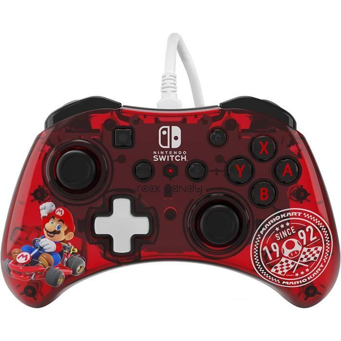 Manette de jeu - PDP - Rock Candy Mario Kart - Filaire - Coloré et transparent - Compatible Nintendo Switch