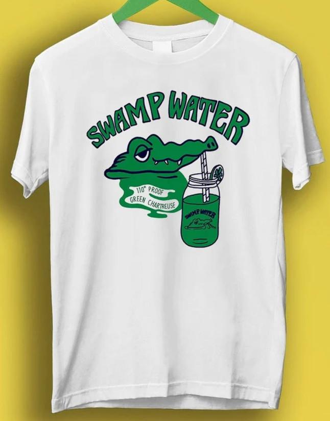 Новая футболка Болотная вода Панк-рок Мультяшный Аллигатор Мем Подарок Смешная футболка Стиль Un XL