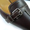 Pristine HERMES pumps Stitched Buckle Design Leather Brown leather Women 36.5 Used