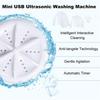 Mini Ultrasonic Washing Machine Portable Turbo USB Powered Removes Dirt Washer Clothing Cleaning Washing Machine For Travel Home