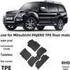 TPE Waterproof, Eco-friendly, Odorless Car Floor Mats for Right-hand Drive Mitsubishi Pajero (2016-2023)