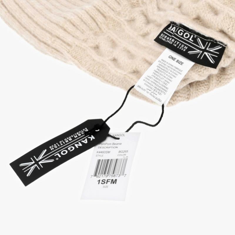 Kangol Cable Knit Pom Pom Beanie K4460sm Beige