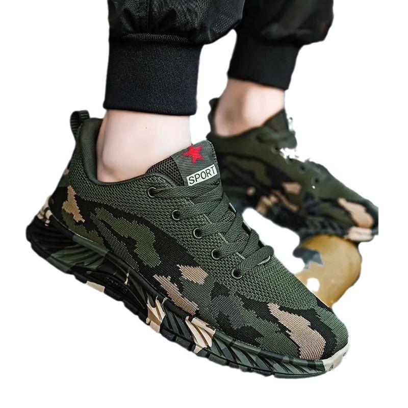 Unisex Tarnfarbene Trainings- und Outdoorschuhe - Ganzjahres-Abriebfeste Schuhe für Wandern, Militär und Arbeitsschutz