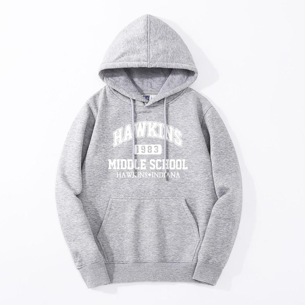 1983 School Print Hoodie - Autumn/Winter Fashion Hip Hop Sweatshirt