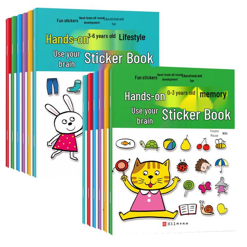 Cartoon Sticker Book for Toddlers: Ages 0-6 Concentration Training