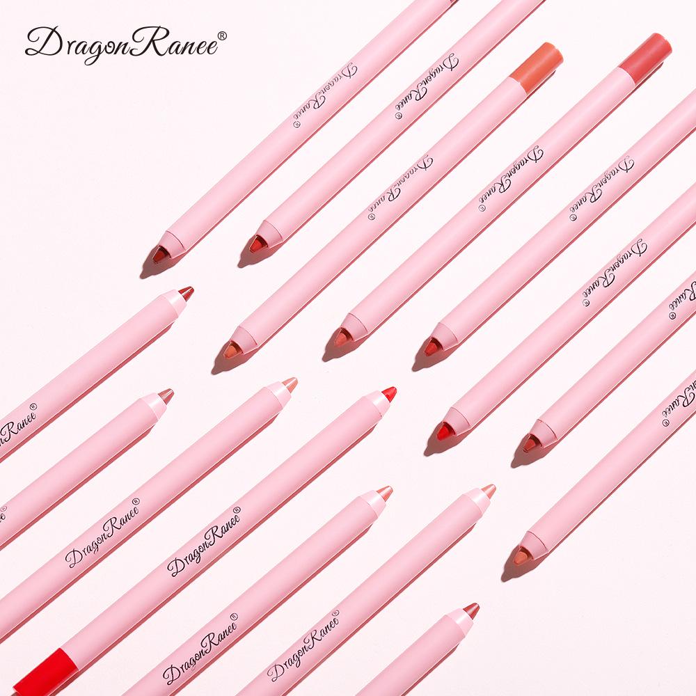 Dragonranee Waterproof Matte Pink Lip Liner & Plumping Lipstick Pen - Long-lasting, No Fade