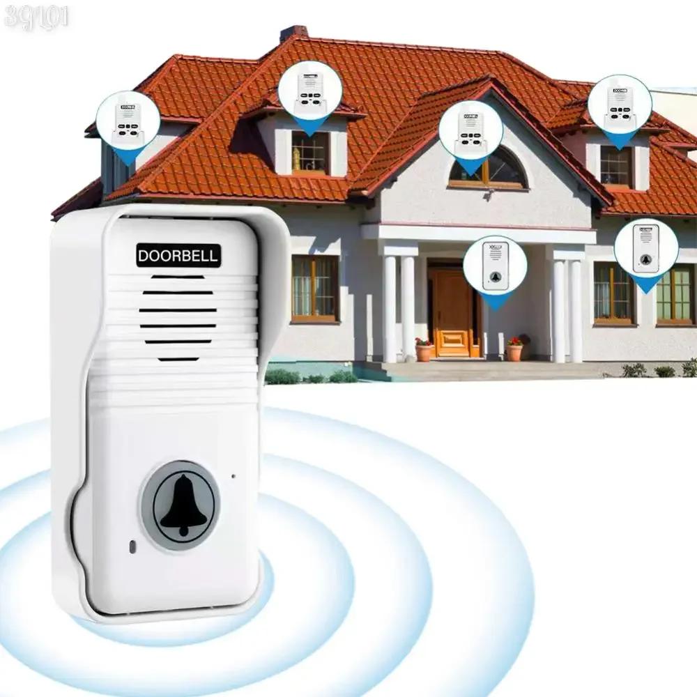 Apartment Room Intercom 500M Hand Free Two Way Wireless Doorbell with Rechargeable Battery Duplex Door Bell for Factory Office