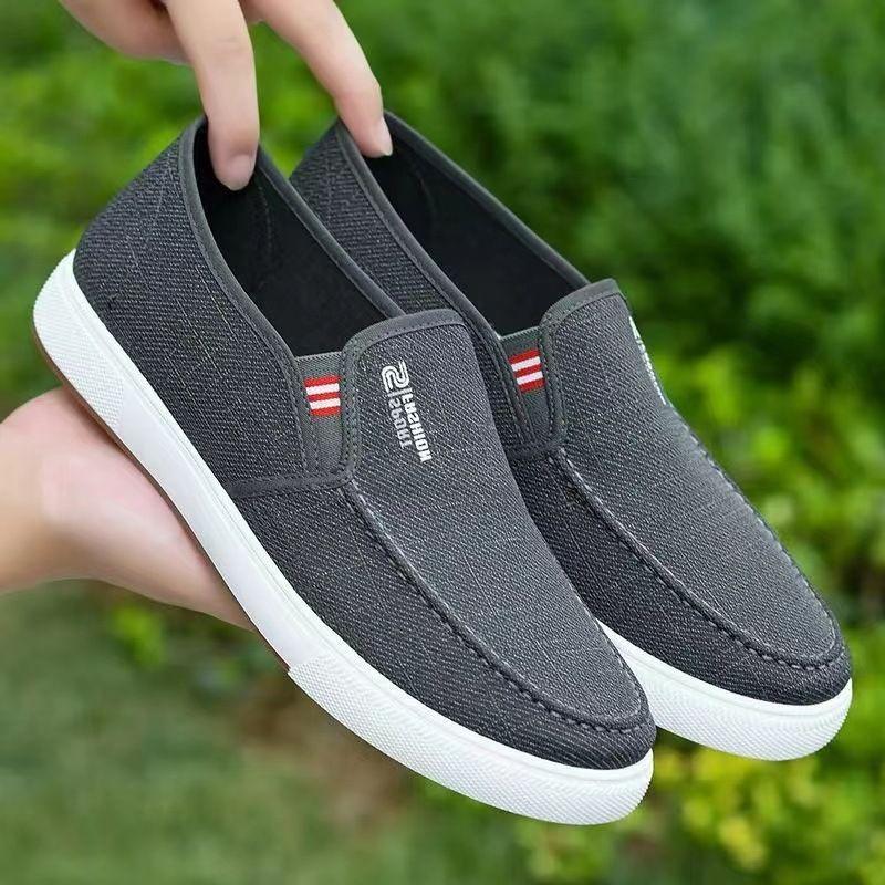 New Old Beijing Cloth Shoes, Shallow Mouth Men's Shoes, Casual Breathable, Wear resistant, Anti slip, Lightweight Work Shoes