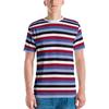 Jeremy Heere Thin Stripes T-Shirt Versatile Retro Casual Cartoon Short Sleeve Streetwear Unisex for Spring/Summer