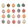 8pcs Gold Color Stainless Steel Enamel Heart Eye Sun Star Round Charm Pendants DIY Earrings Necklace Jewelry Making Supplies