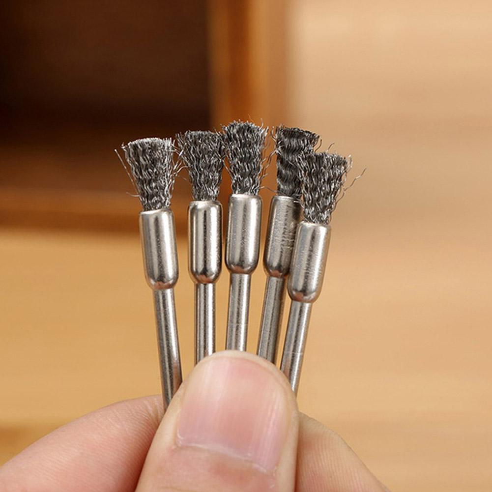 Brush Head Wire Brush Set Electric Grinder Rotary Tool Brushes for Deburring Polishing Rust Removal Walnut Wenwan Cleaning