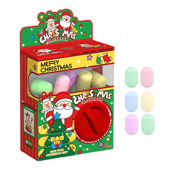 Halloween Mini Capsule Toy Machine 6/12/16 Random Surprise Eggs Cute Cartoon Gashapon Machine Mini Round Capsule Gift for Kindergarten Xmas Easter