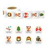 500 Sheets/Roll Christmas Roll Stickers 8 Pattern Circulation Children'S Handbook Polka Dot Stickers Sealing Stickers