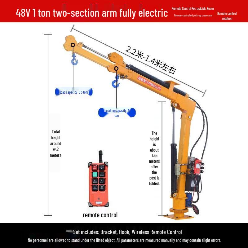 Vehicle-Mounted Electric Hydraulic Telescopic Crane