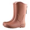 New Japanese and Korean Medium and High Rain Boots for Women, Wearing Velvet Warm, Non-slip and Waterproof Fashionable Women's Rain Shoes