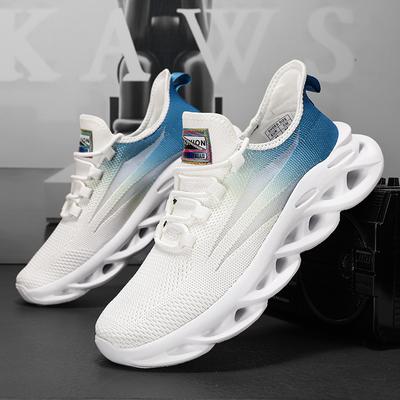 Men's Sports Running Black Jogging Shoes Casual Sports Shoes Outdoor Breathable Mesh Lightweight Shock-absorbing Tennis Shoes