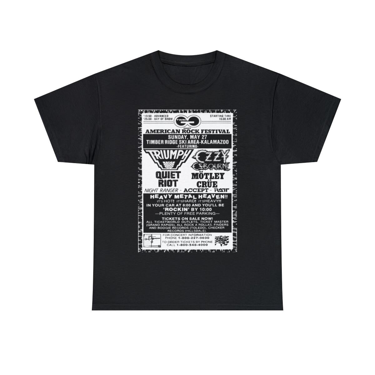 Heavy Metal Heaven Fest Flyer Unisex Heavy Cotton Tee L