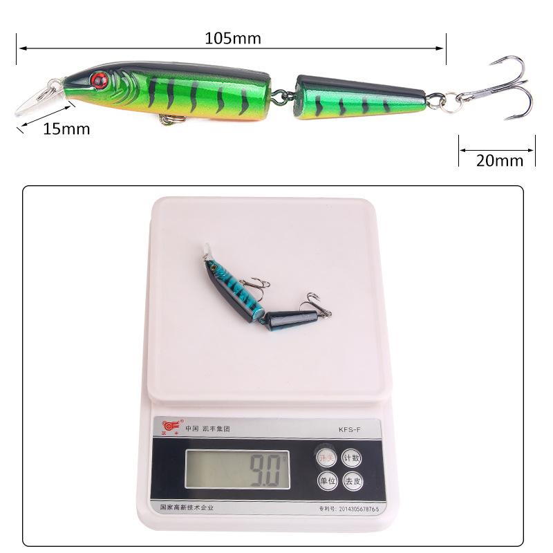 Luya Bait Two Sections Hard Bait 9g/10.5cm Rocking Simulation Mino Bait Hard Bait Fake Bait
