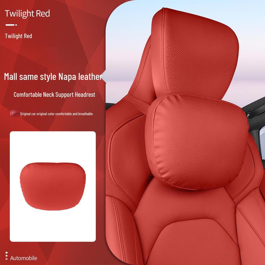 Xiaomi SU7/Ultra/YU7 Magnetyczny Zagłówek Podparcie Szyi i Lędźwi Skórzana Poduszka