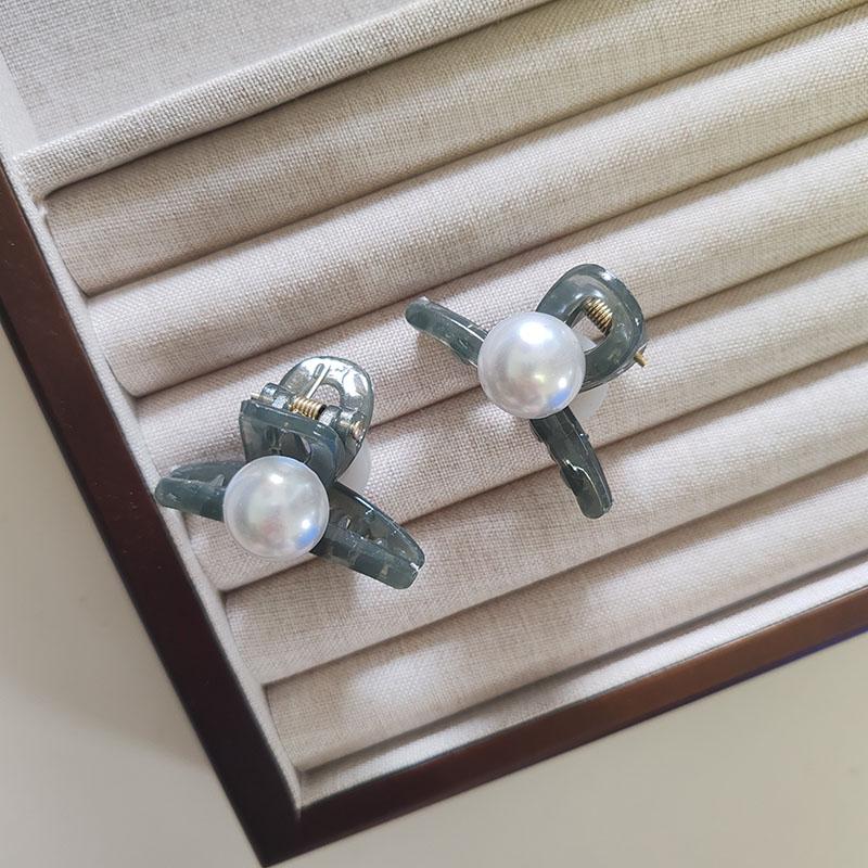 2pc Solid Pearl 4.5cm Hair Claw Clips Grips Clamps for Girls Women Kids Child Gift Hair Party Accessories Crab Headband
