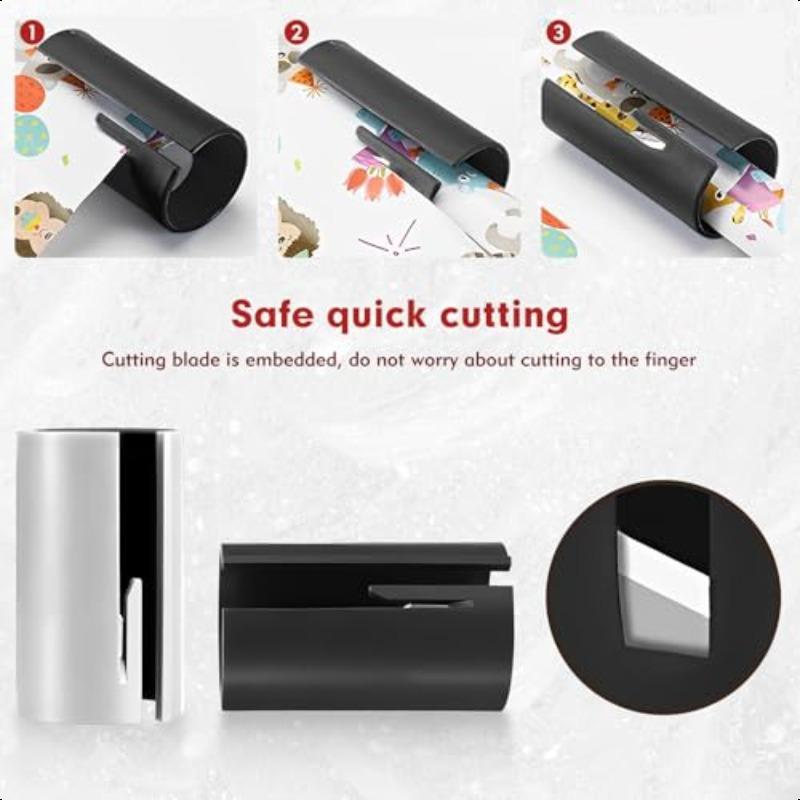 Christmas Gift Wrapping Paper Cutter - Easy to Use, Safe Roll Cutter, Perfect for Holiday Packaging, Gift Wrapping Supplies