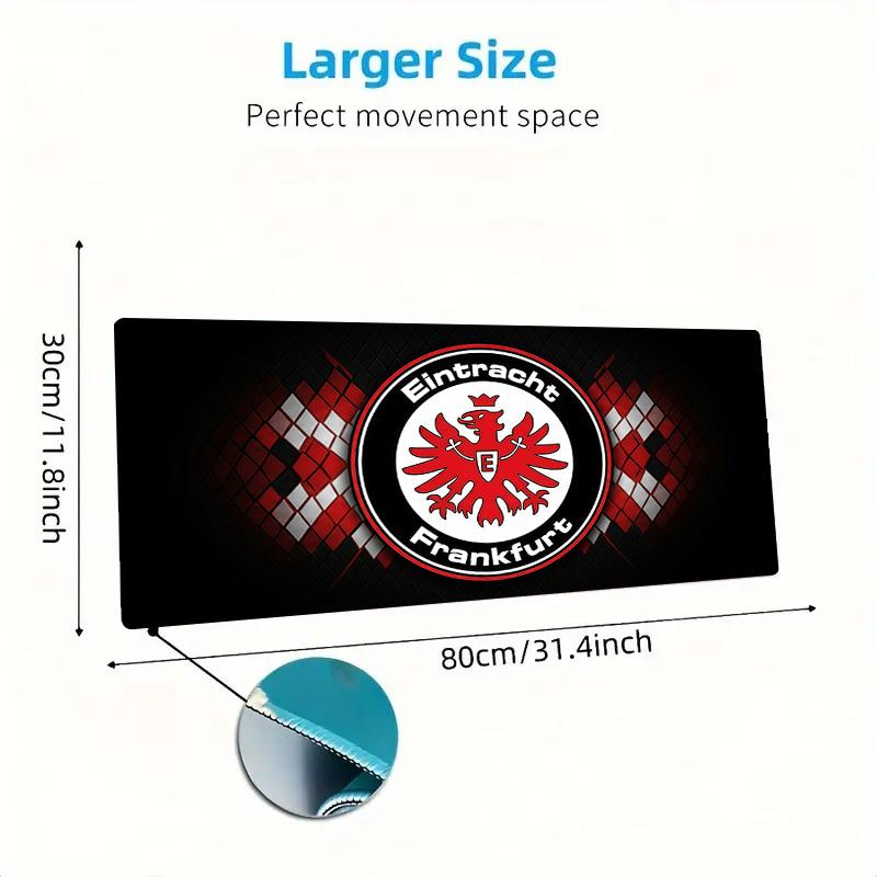 Tappetino per Mouse Colore Eintracht Frankfurt Grande Cuscino per Tavolo da Gioco Antiscivolo per Laptop Tablet Mousepad Grande Tappetino XXL Mini PC Playmat Con Bordo Bloccato