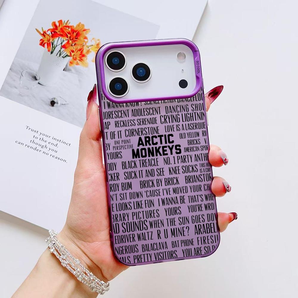 

Rock Arctic M-Monkeys Phone Case For iPhone 17 16 15 14 13 12 11 Pro Max Air Matte Laser Aurora Shockproof Funda iPhone 13 Pro Max