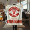 1PC Custom Name Manchester United FC Patterned Flannel Blanket Suitable For All Seasons for Home Decor Warmth and Comfort Gifts Holiday Present