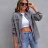 VAYLA Holes Raw-edges Denim Jacket Women Spring Autumn Shirt Style Jeancoat Casual Top Rose-Red Orange Purple Outerwear Lady Coat