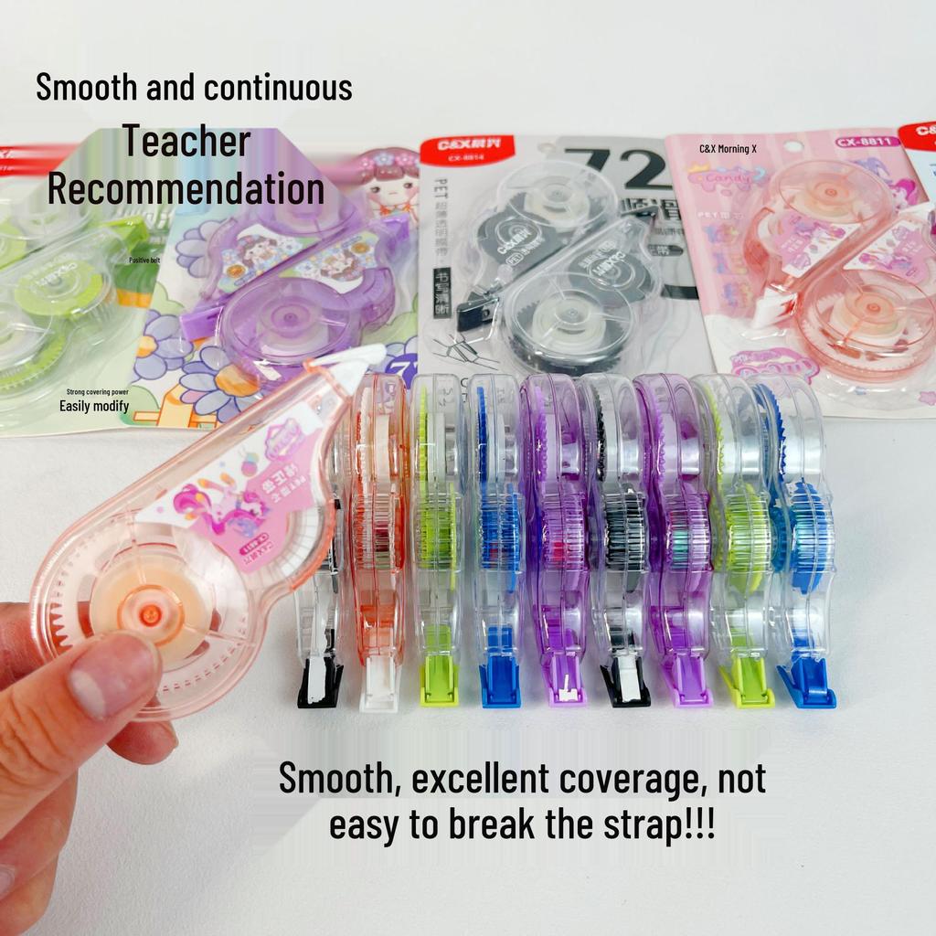 Creative Cartoon Correction Tape Set for Students: Cute, White-Out Tape for Elementary and Middle School