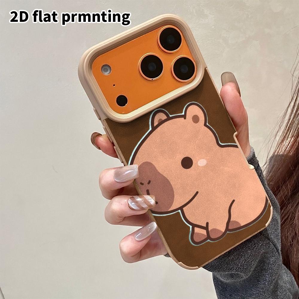 Phone Case: 2D Flat Lambskin Suitable for iPhone 18, 17, 16, 15, 14, 13 Pro Film Protective Case, Simple Single Piece, Christmas and Halloween Gift