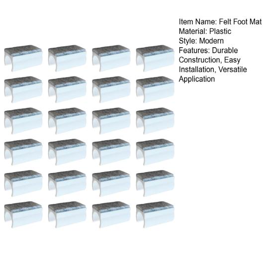 24 ks Plastové chrániče podlahy na nohy židlí ve tvaru U Krytky na nohy nábytku Snadná instalace Protiskluzové podložky na židle