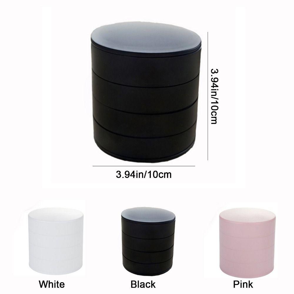 Velvet Lined 4 Layers Jewelry Storage Box Dustproof Makeup Box Desktop Storage Box  Birthday Gift