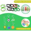 166 Pcs Soccer Party Favors for 12 People Party Supplies with Cup Straw Stress Ball Keychain Sticker Silicone Wristbands Whistle Goodie Bags for Kids