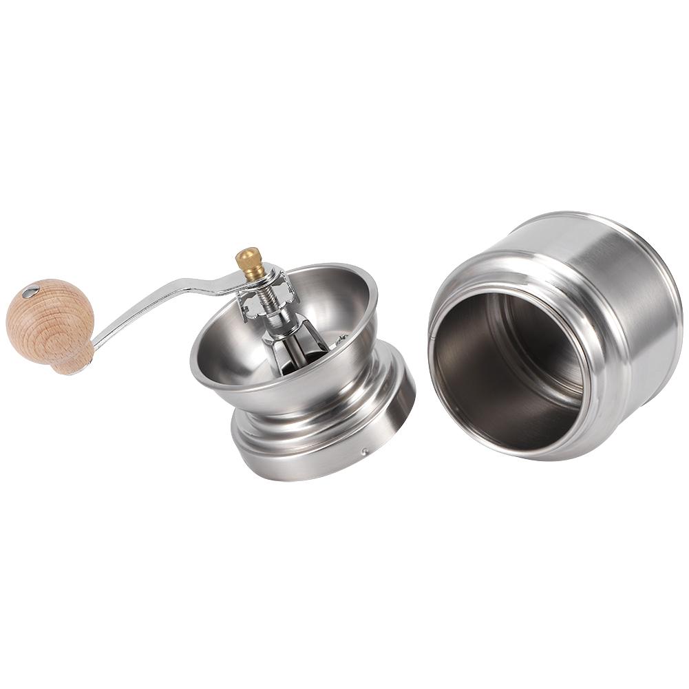 Portable Stainless Steel Manual Coffee Grinder Adjustable Coffe Bean Pepper Mill Household Kitchen