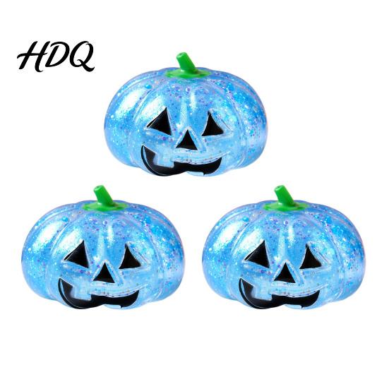 Classroom Stress Toy 1/2/3Pcs Halloween Pumpkin Relief Toy, Creepy Head Squeeze Glitter Ball for Kids Adults, Party Favors Relaxation Hand