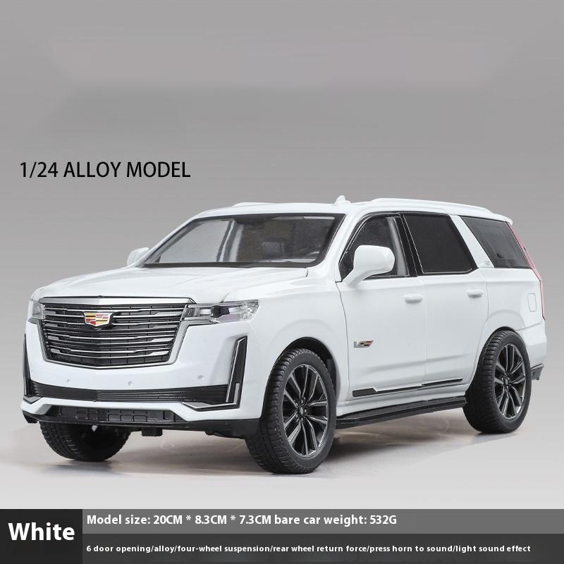 1:24 Escalade SUV Alloy Car Model Metal Die Cast Off-road Vehicle Model Simulation Sound and Light Children's Toys Boy Gift