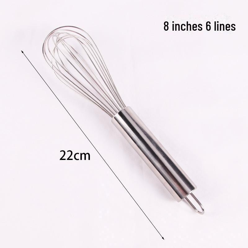 

Полуавтоматический ручной венчик для взбивания яиц и сливок из нержавеющей стали Manual 8-inch