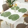 Heat Resistant Leaf-shaped Placemat Monstera Leaf Placemat  Anniversary Celebration