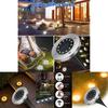Outdoor Stainless Steel 8 Led Solar Ground Lights Waterproof For Garden Lawn Patio