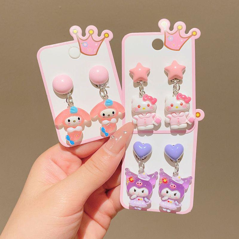 

Детская мультяшная клипса на ухо без прокола, мультяшный клоун, серьги-капли, для девочки, новинка, серьги, серьги-пусеты, детские серьги 22# cute 3-piece set